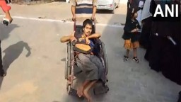 Lok Sabha elections: Specially-abled voter arrives in wheelchair to cast vote in UP's Kasganj